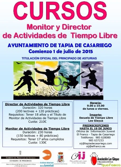 Cursos de Monitor y Director de Actividades de Tiempo Libre en Tapia