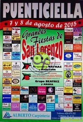 Fiestas de San Lorenzo 2015 en Puenticiella (Cangas)