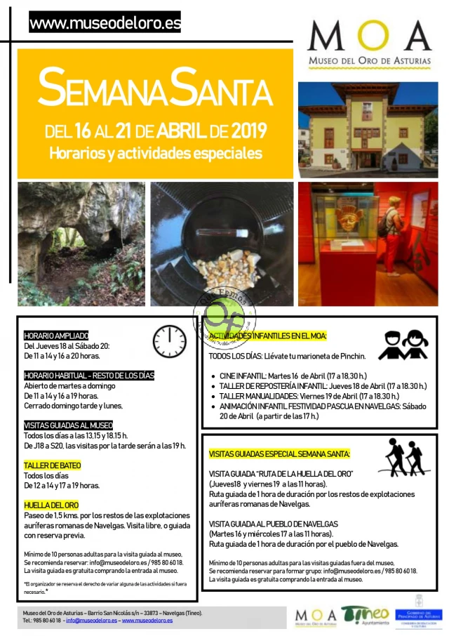Museo del Oro de Asturias en Navelgas: Semana Santa 2019