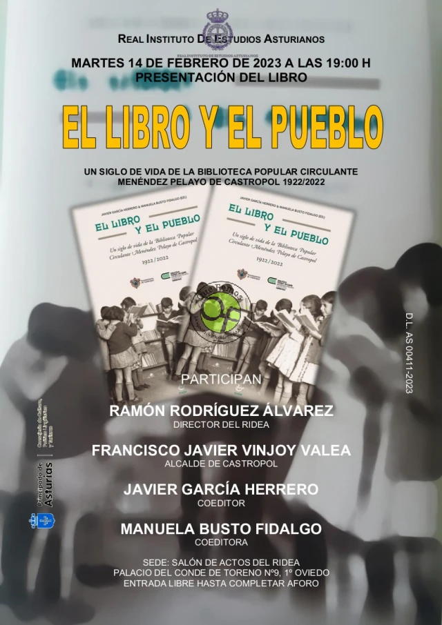 Se presenta en Oviedo el libro sobre la Biblioteca Popular Circulante de Castropol