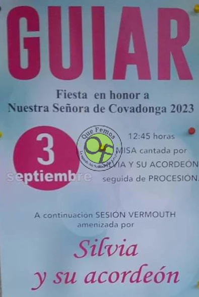 Fiesta en honor a Nuestra Señora de Covadonga 2023 en Guiar