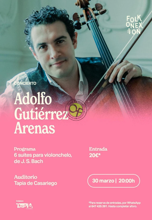 Tapia acoge un concierto de Adolfo Gutiérrez Arenas