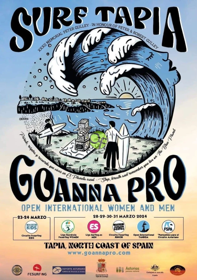 Surf en Tapia 2024 con el Goanna Pro Open International Women and Men