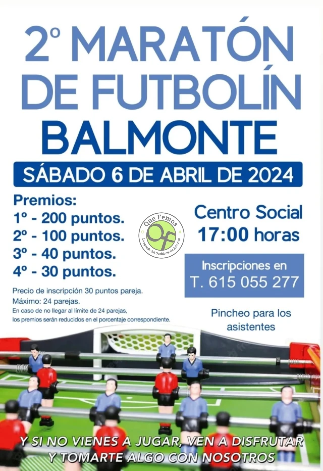2º Maratón de Futbolín de Balmonte 2024