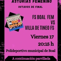 Primera eliminatoria de la Copa Principado Femenina de Fútbol Sala, en Boal