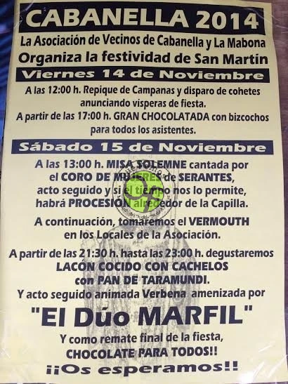 Fiestas de San Martín 2014 en Cabanella