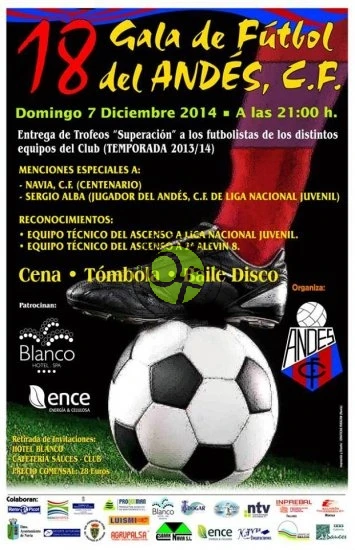 18ª Gala de Fútbol del Andés C.F.
