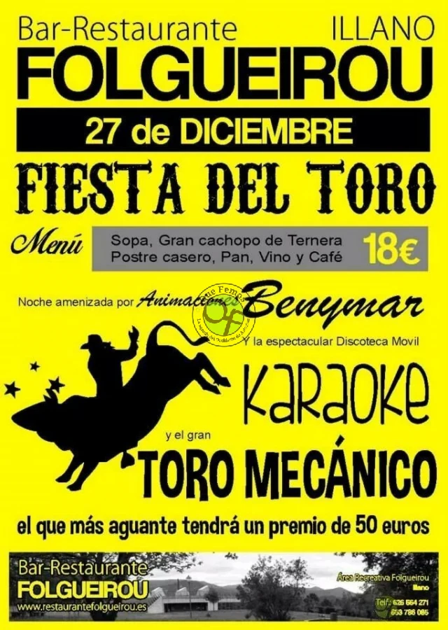 Fiesta del Toro en Bar-Restaurante Folgueirou