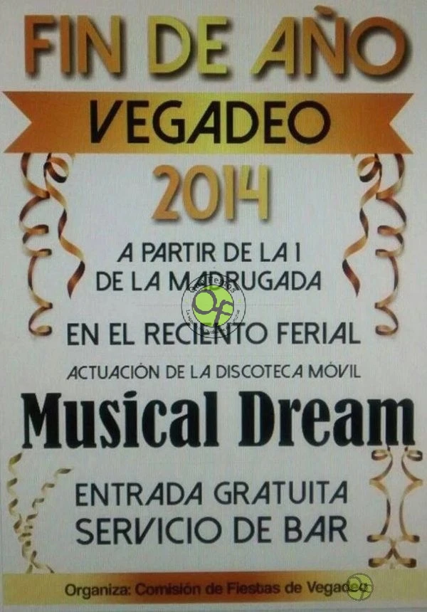 Fiesta de Nochevieja 2014 en Vegadeo