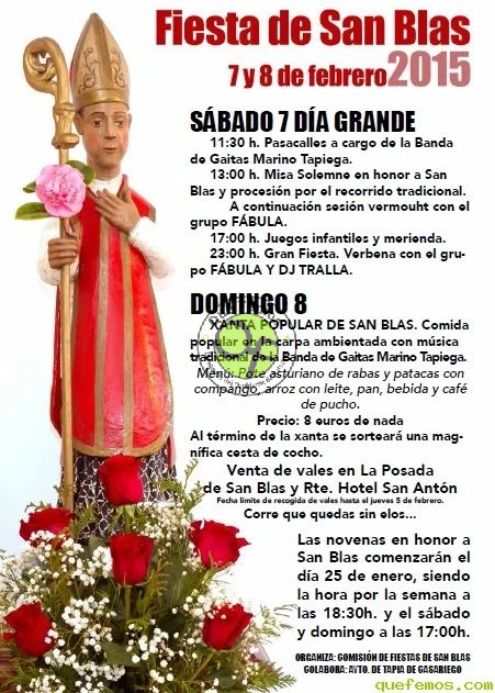 Fiestas de San Blas 2015 en Tapia