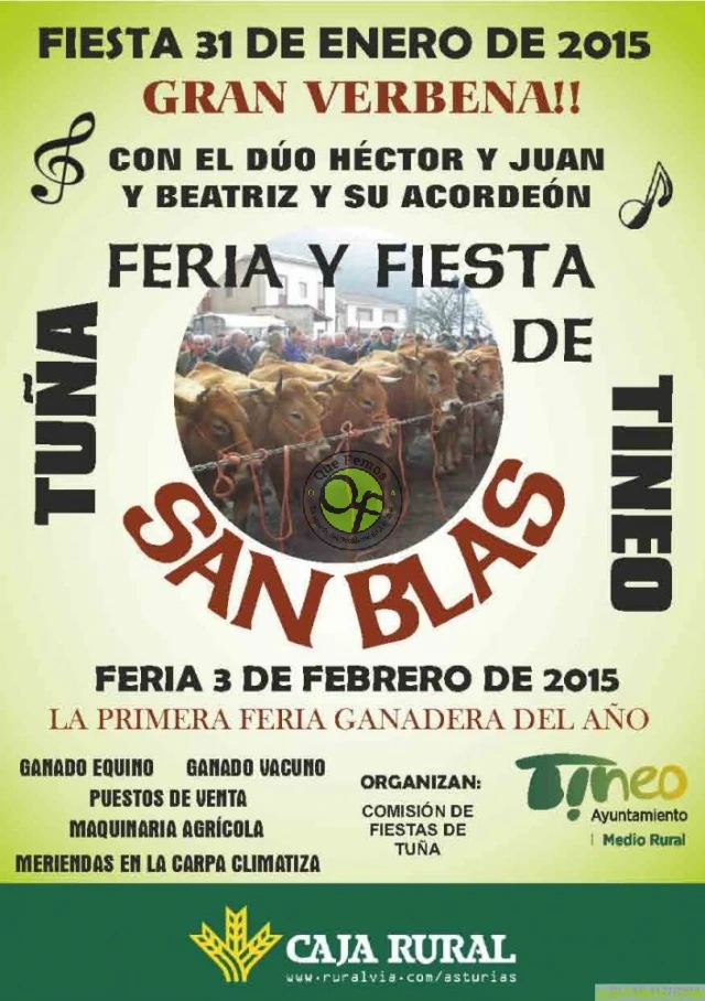 Feria y Fiesta de San Blas 2015 en Tuña