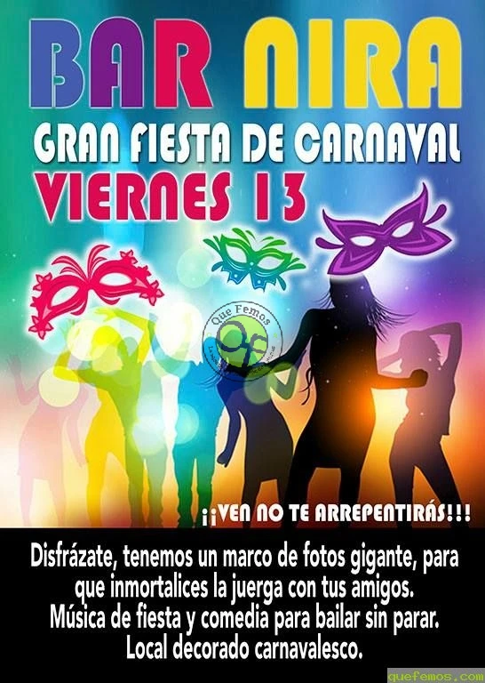 Fiesta de Carnaval 2015 en el Bar Nira de Tapia