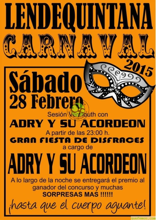Carnaval 2015 en Llendequintá/Lendequintana