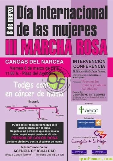 III Marcha Rosa y Día de la Mujer en Cangas del Narcea