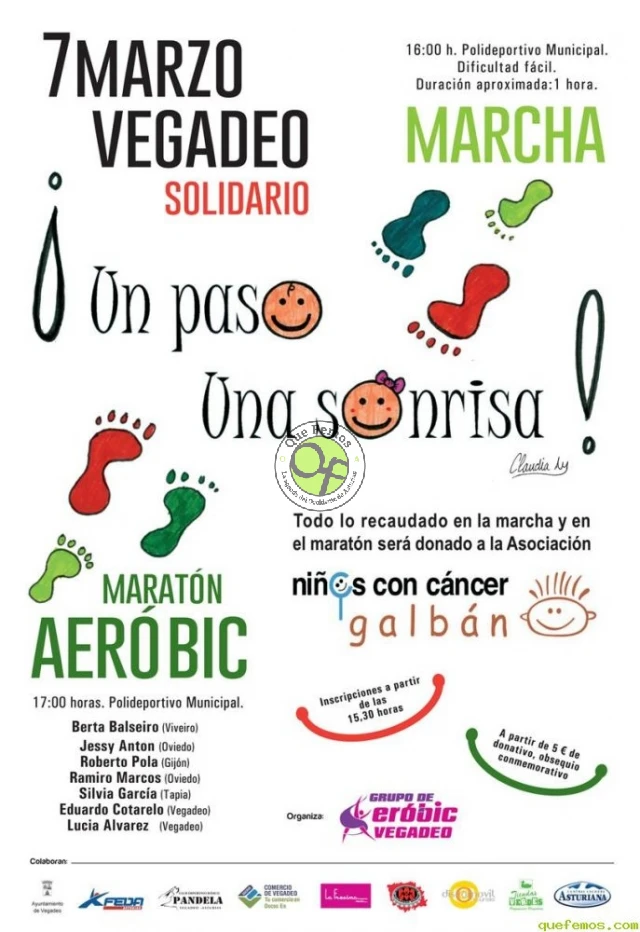 Marcha y Maratón de Aeróbic solidarios en Vegadeo