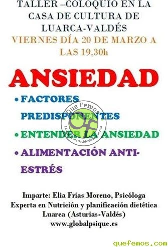 Taller-coloquio sobre ansiedad en Luarca