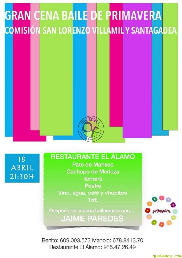 Cena-baile de Primavera de la Comisión de San Lorenzo y Santa Gadea