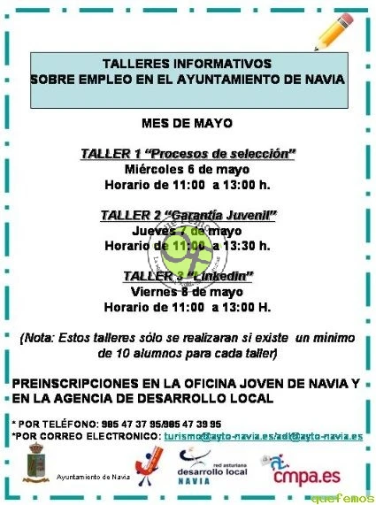 Talleres informativos sobre empleo en Navia