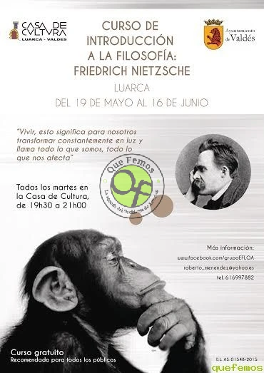 Curso de introducción a la filosofía: Nietzsche, en Luarca