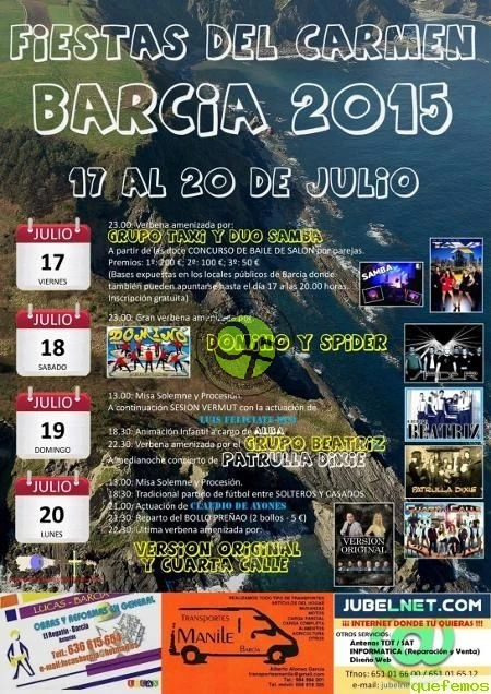 Fiestas del Carmen 2015 en Barcia