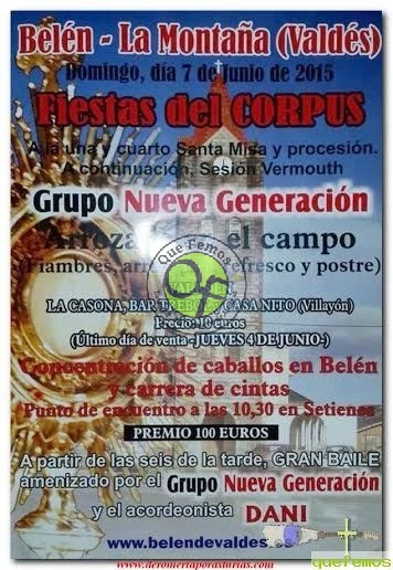 Fiestas del Corpus 2015 en Belén de La Montaña