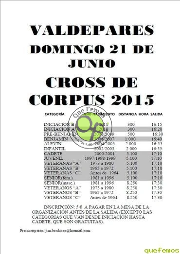 Cross de Corpus en Valdepares 2015