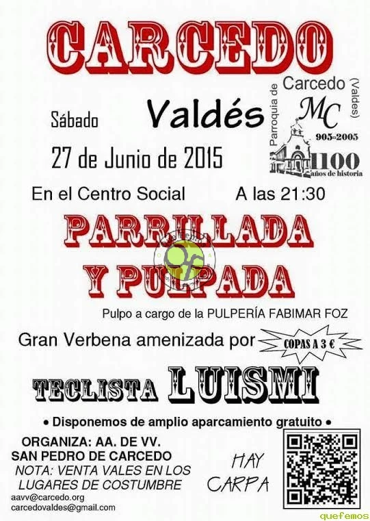 Parrillada y pulpada en Carcedo 2015