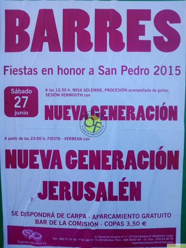 Fiestas de San Pedro 2015 en Barres