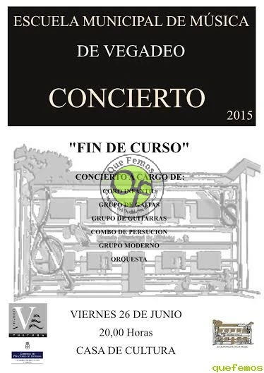 Concierto de fin de curso 2015 de Escuela de Música de Vegadeo