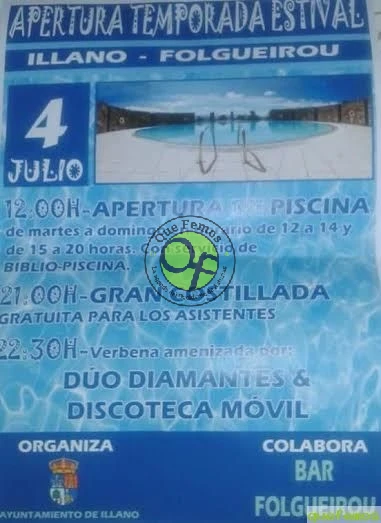 Apertura estival de la piscina de Folgueirou 2015