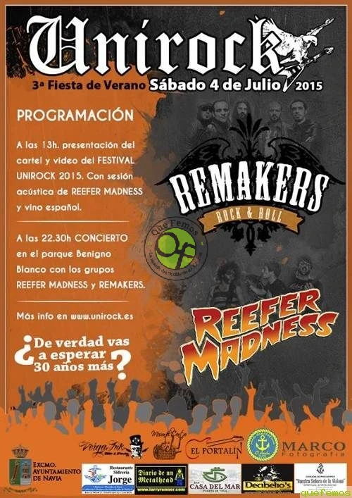 III Fiesta de Verano de la Asociación Unirock 2015 en Puerto de Vega