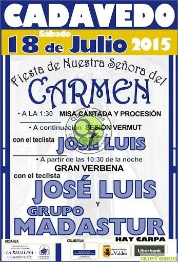 Fiestas del Carmen 2015 en Cadavedo