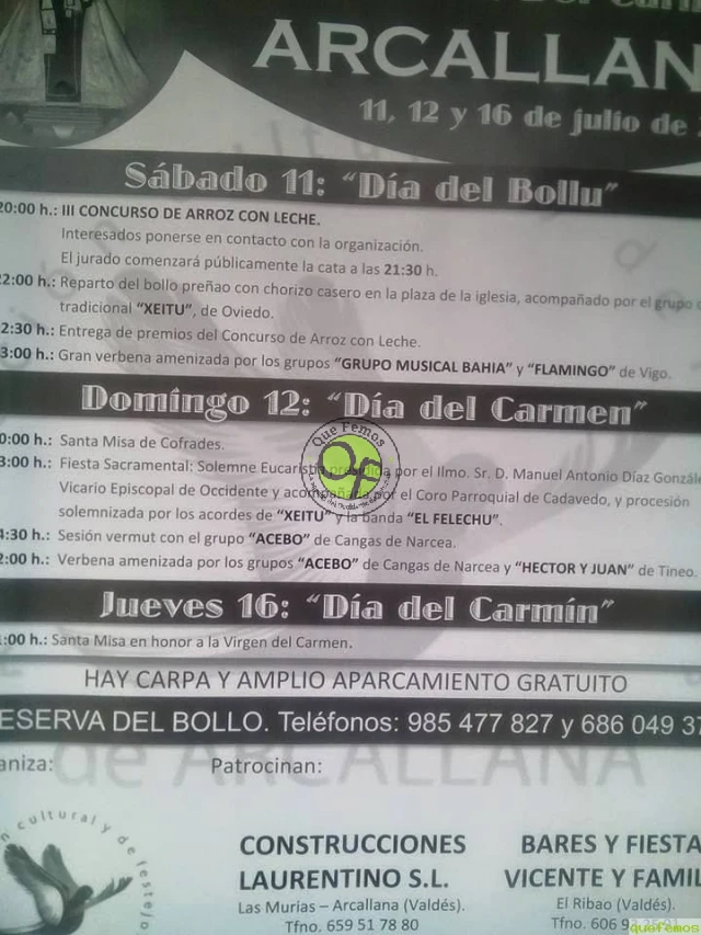 Fiestas de Nuestra Señora del Carmen 2015 en Arcallana