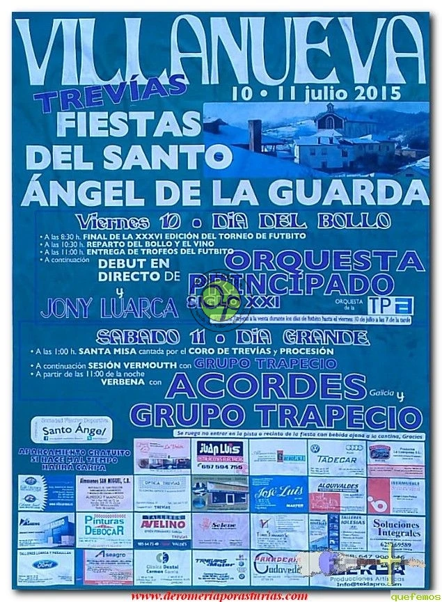 Fiestas del Santo Ángel de la Guarda 2015 en Villanueva de Trevías