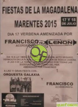 Fiestas de la Magdalena 2015 en Marentes
