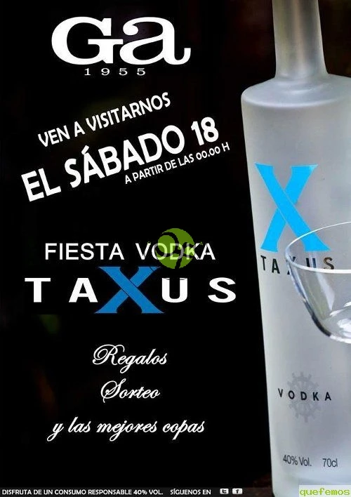 Fiesta del Taxus Vodka en el Gran Vía de Boal