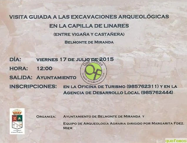 Visita guiada a las excavaciones de la capilla de Linares