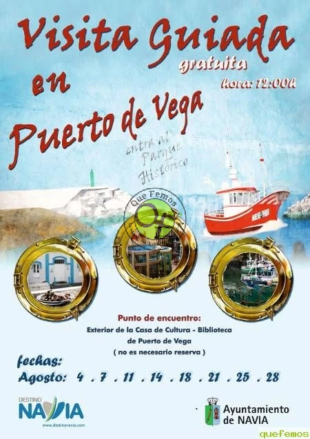 Puerto de Vega: visitas guiadas gratuitas en agosto de 2015