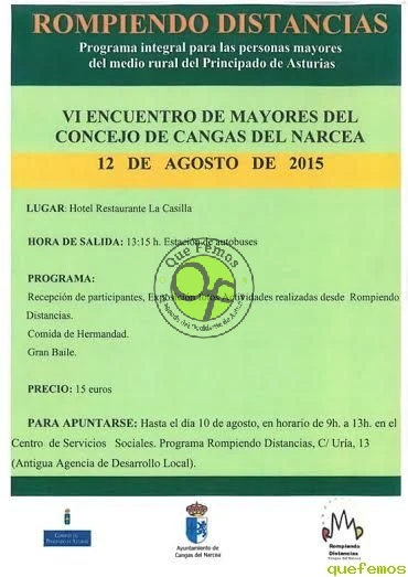 VI Encuentro de mayores del concejo de Cangas 2015