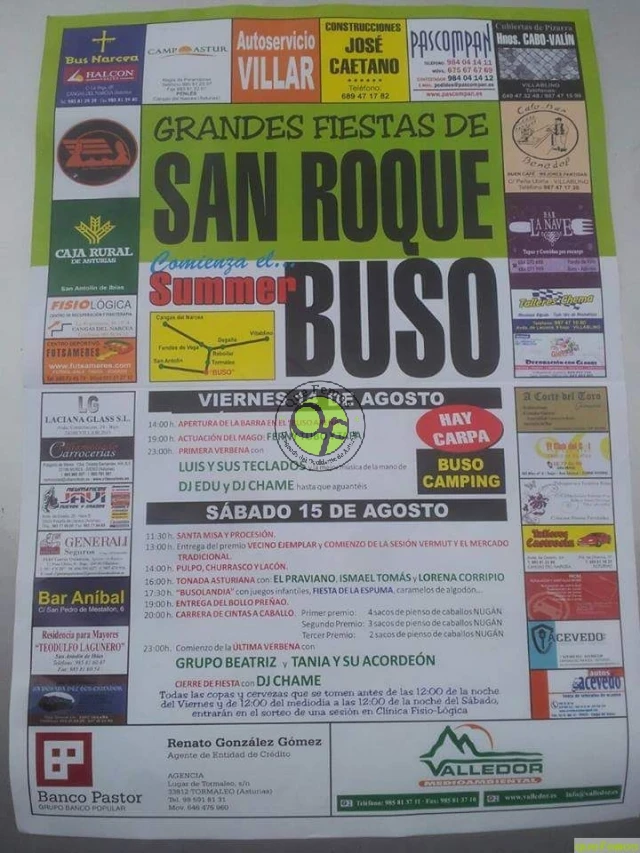 Fiestas de San Roque 2015 en Buso
