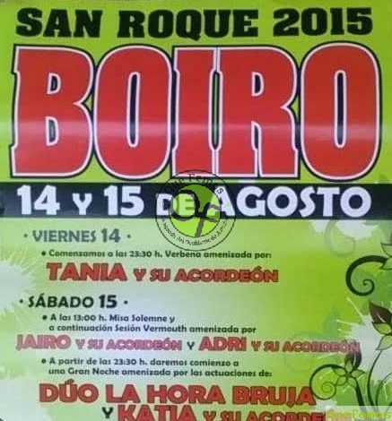Fiestas de San Roque 2015 en Boiro
