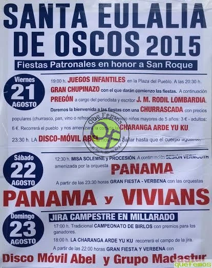 Fiestas de San Roque 2015 en Santalla de Oscos