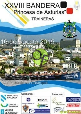 XXVIII Bandera Princesa de Asturias de Traineras 2015 en Castropol