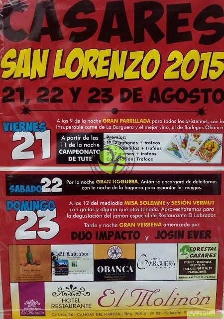 Fiestas de San Lorenzo 2015 en Casares