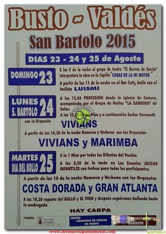 Fiestas de San Bartolo 2015 en Busto