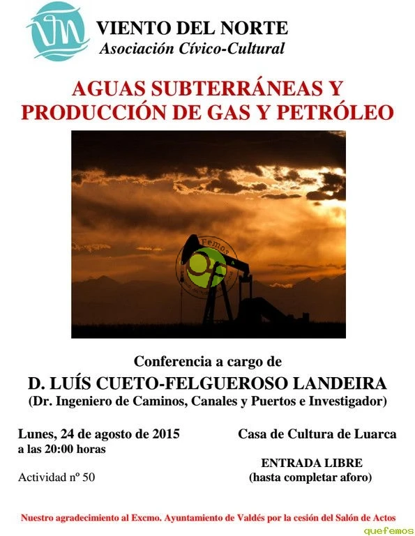 Viento del Norte organiza una conferencia sobre el fracking en Luarca