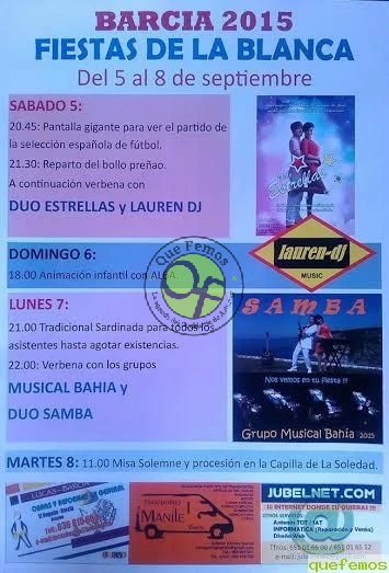 Fiestas de La Blanca 2015 en Barcia