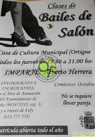 Clases de bailes de salón en Ortiguera