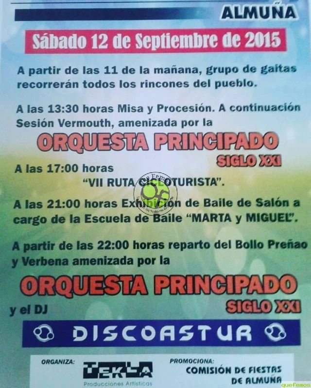 Fiesta de Nuestra Señora de Montserrat 2015 en Almuña