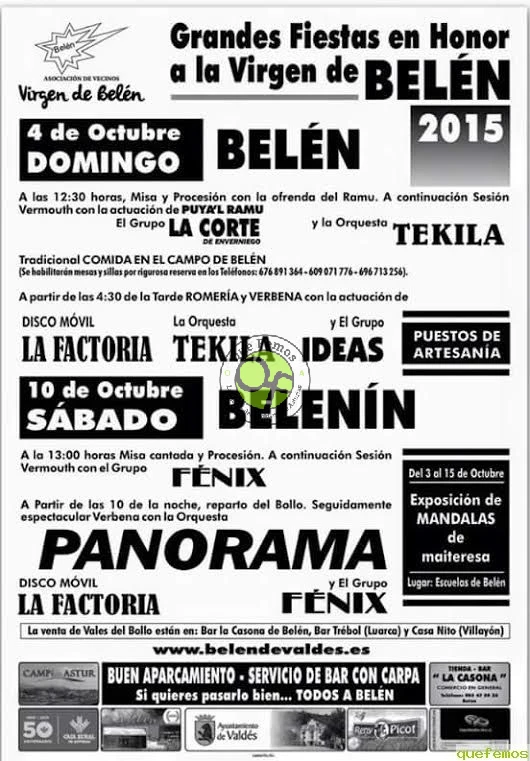 Fiestas en honor a la Virgen de Belén 2015